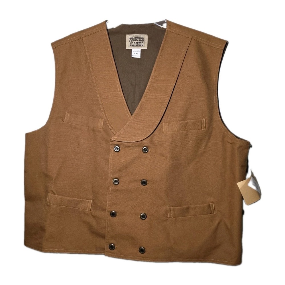 NWT Frontier Classics Men's Double Breasted Old West Vest Victorian Size 2XL